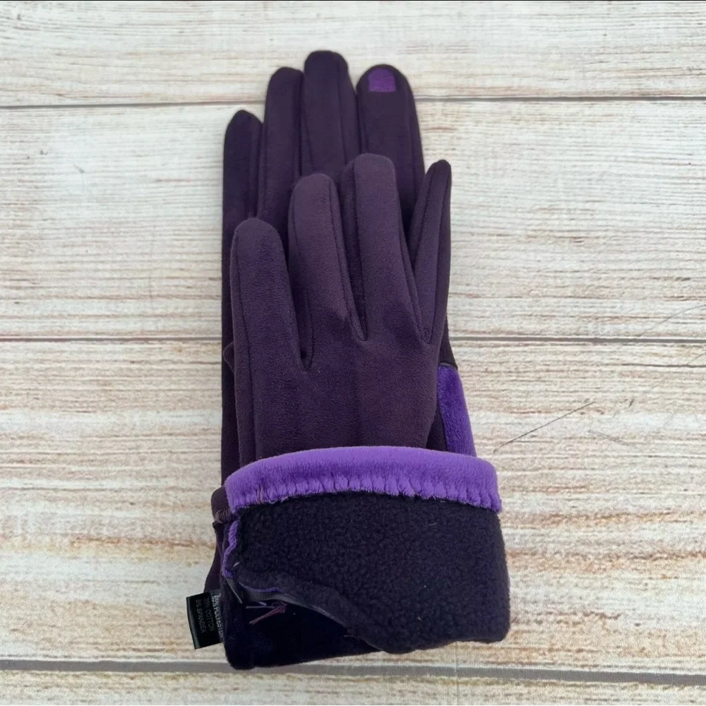 Womens Winter Warm Gloves With Sensitive Touch Screen Tex Fingers Fleece Lined L